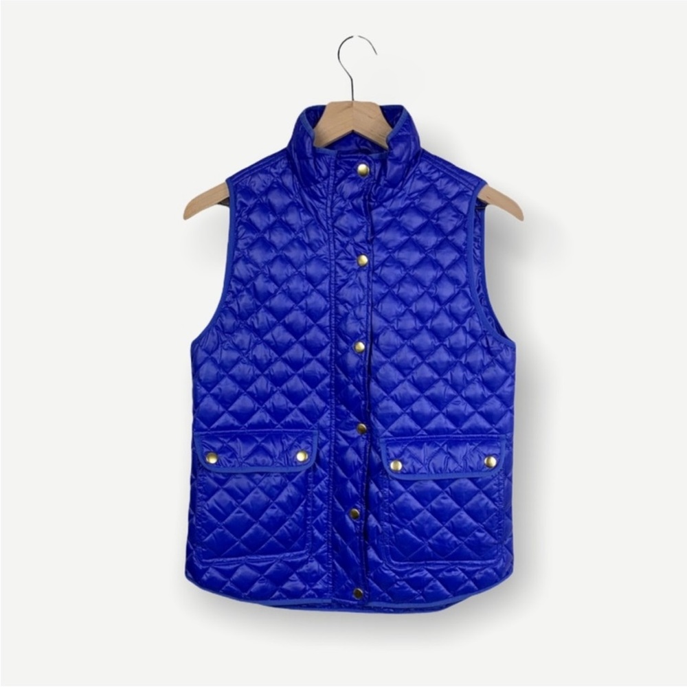 J. Crew Shiny Quilted Field Puffer Vest